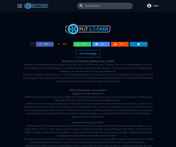 Screenshot of Putlocker