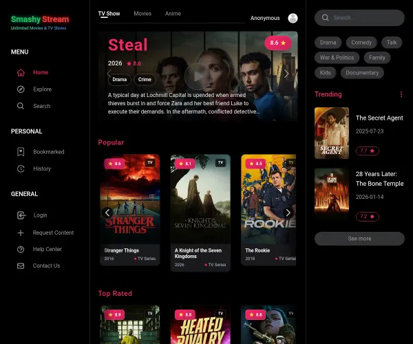 Screenshot of Smashy Stream