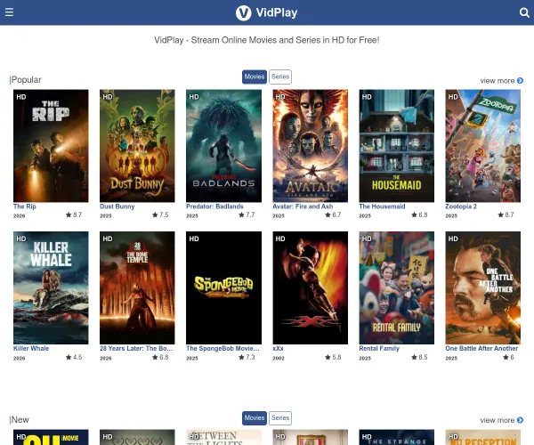 Screenshot of VidPlay