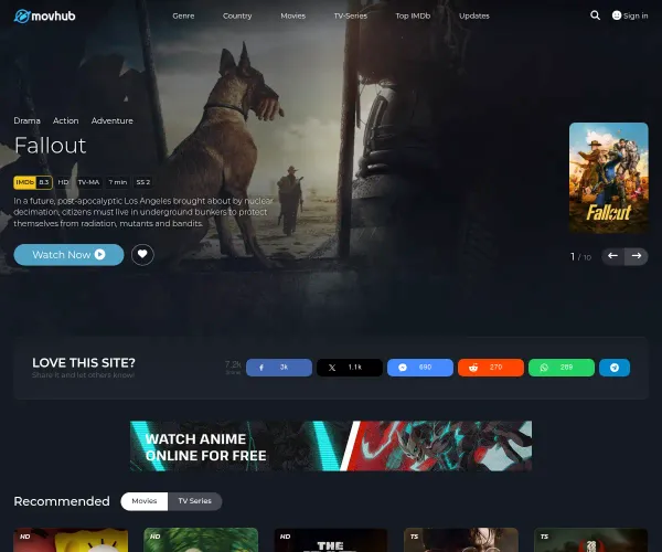 Screenshot of MovHub