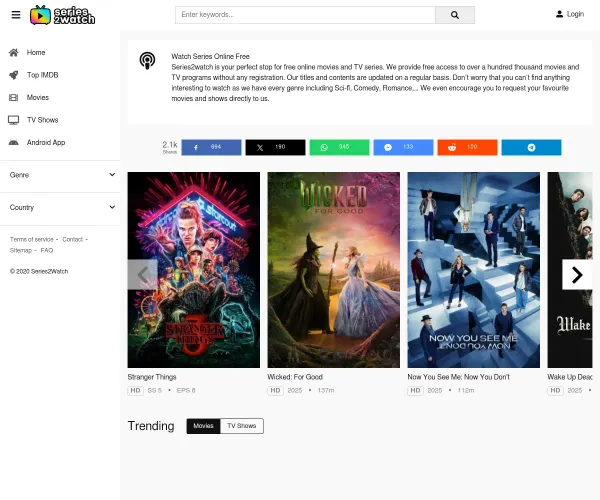 Screenshot of Series2Watch