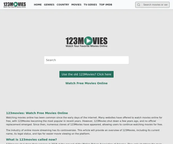 Screenshot of 123Movies