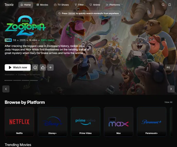 Screenshot of Tmovie