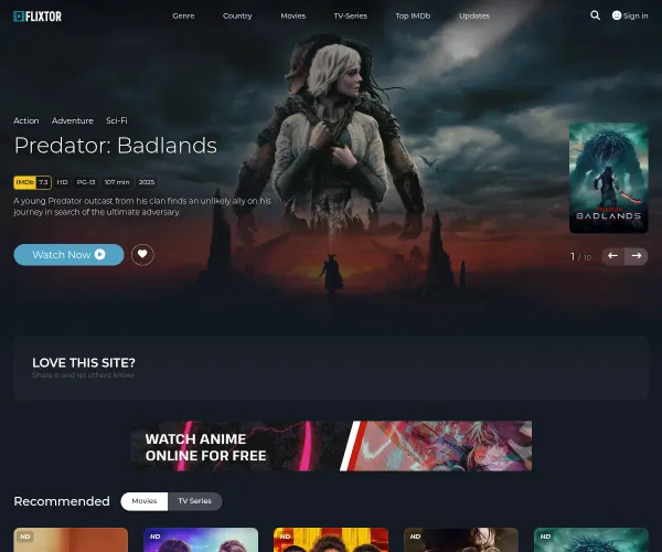 Screenshot of Flixtor