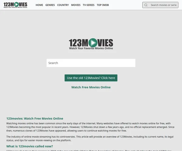 Screenshot of 123Movies