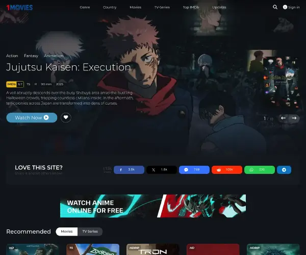 Screenshot of 1Movies