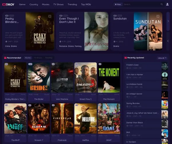 Screenshot of 7Mov