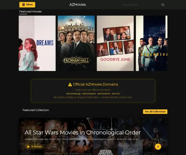 Screenshot of AZMovies