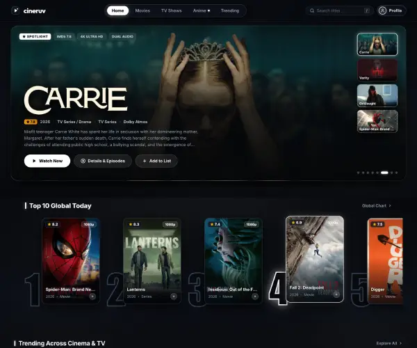 Screenshot of Cineruv