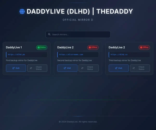 Screenshot of DaddyLive