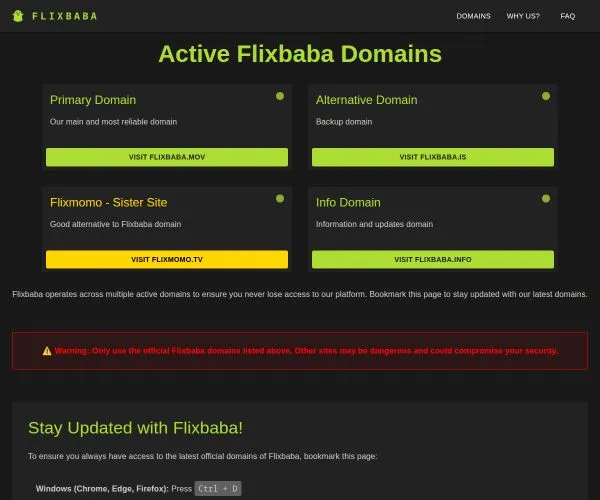 Screenshot of Flixbaba