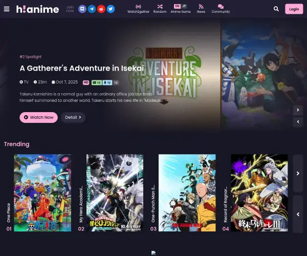 Screenshot of HiAnime