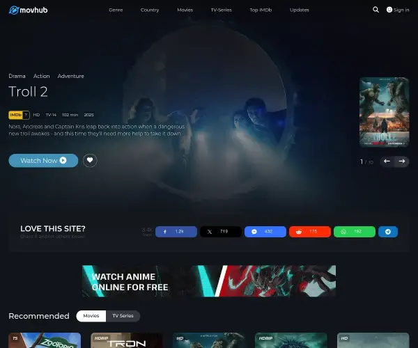 Screenshot of MovHub