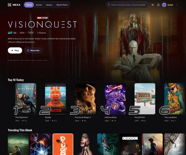 Screenshot of Nexa