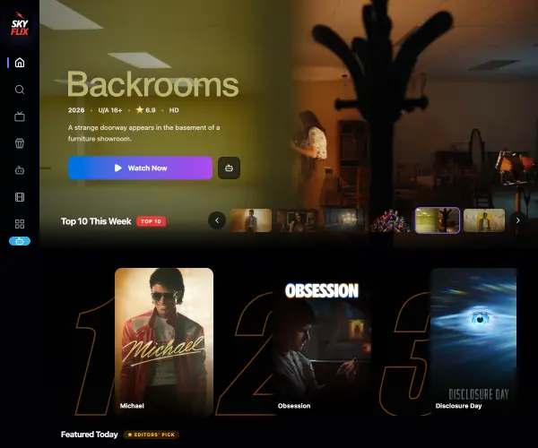 Screenshot of Skyflix