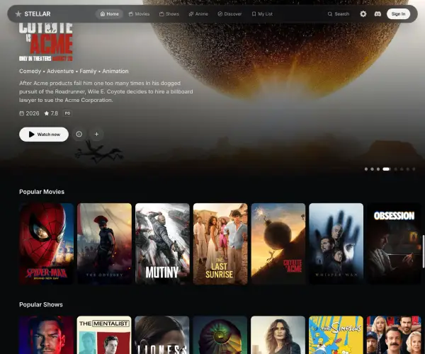 Screenshot of stellar