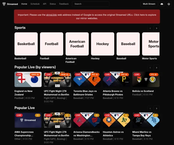 Screenshot of Streamed